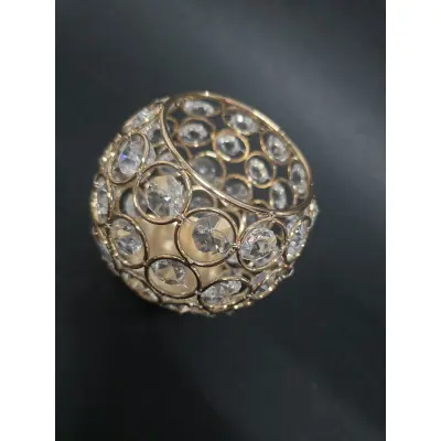 Pahar decorativ pentru pensule cu finisaj auriu și elemente tip